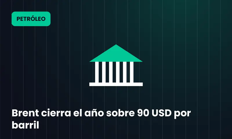 Brent cierra el año sobre 90 USD por barril